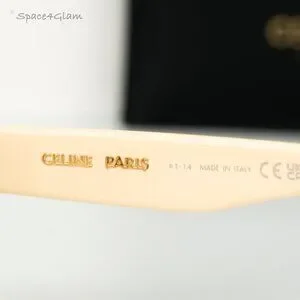 Celine Women Sunglasses Shiny Ivory Grey Geometric CL40276U 3 DOTS 25A BRAND NEW Celine 3 DOTS Women Sunglasses Ivory Grey Geometric CL40276U  main image 3